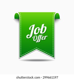 Job Offer Green Vector Icon Design