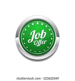 Job Offer Green Vector Icon Button