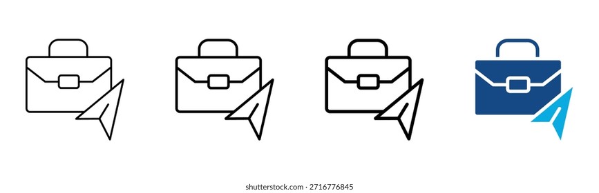 Icono de oferta de trabajo Diferentes Estilo Esquema Colección Conjunto Ilustración vectorial
