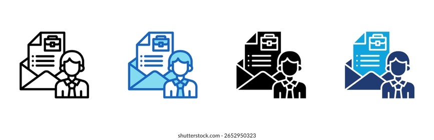 Icono de oferta de trabajo Multi Style Ilustración vectorial
