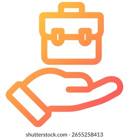 Símbolo de icono de oferta de trabajo. Ilustración vectorial.