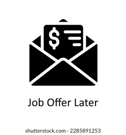 Stellenangebot für einen späteren Vektorgrafik    feste Symbole. Einfache Stockillustrationsmaterial