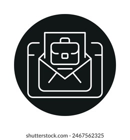 Job offer line black icon. Sign for web page, mobile app, button, logo. Vector isolated button. Editable stroke.