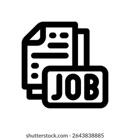 job offer line icon. Clean and minimalist vector icon for websites, mobile apps, presentations, and logos. Fully scalable and customizable for any project.