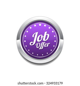 Job Offer Purple Vector Icon Button