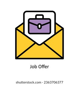 Stellenangebot Vektorgrafik ausgefüllte Umriss-Icon Design-Illustration. Personalsymbol auf weißem Hintergrund EPS10-Datei 