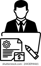 Job offer vector icon, sign for mobile concept and web sign, symbol, vector, art