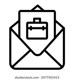 Diseño de íconos de Línea de Vector de Oferta de Trabajo