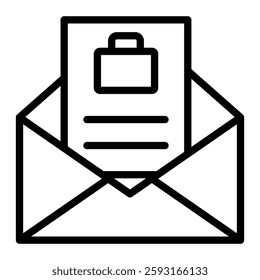 Job Offer Vector Line Icon Design