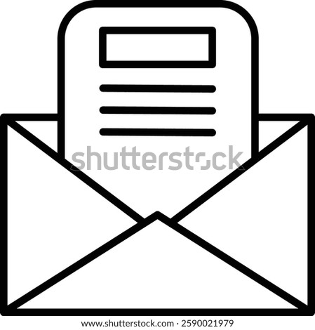 Job Offer Vector Line Icon Design