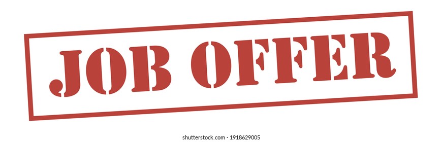  JOB OFFER Vector stamp. White isolated
