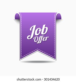 Job Offer Violet Vector Icon Design