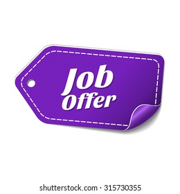 Job Offer Violet Vector Icon Design