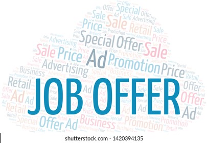 Job Offer word cloud. Wordcloud made with text only.