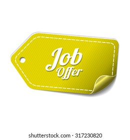 Job Offer Yellow Vector Icon Design