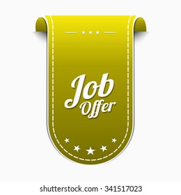 Job Offer Yellow Vector Icon Design