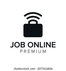 job online logo icon vector template
