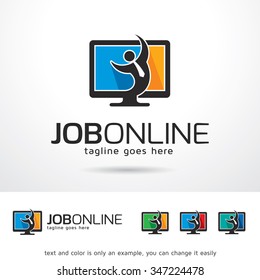 Job Online Logo Template Design Vector