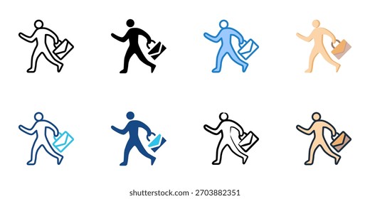 Job opening icon set multiple style collection 
