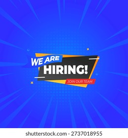 Job Opening Vector Design - ‘We Are Hiring’ Banner and Career Vector Graphics