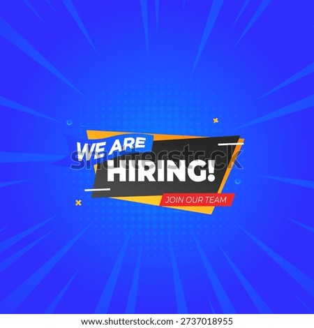 Job Opening Vector Design - ‘We Are Hiring’ Banner and Career Vector Graphics
