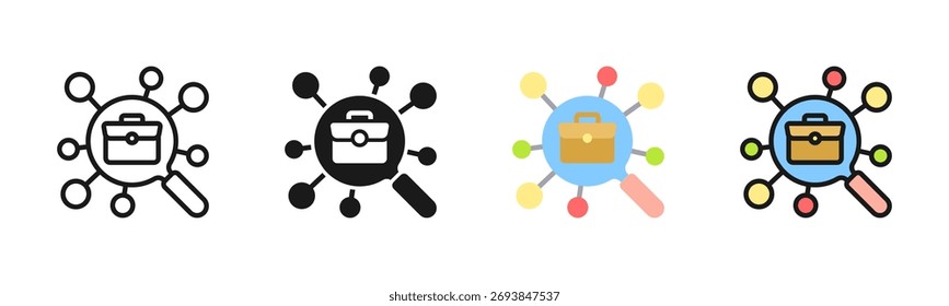 Paquete De Iconos De Oportunidades De Trabajo En Varios Estilos