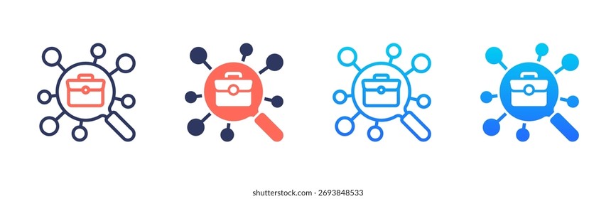 Paquete De Iconos De Oportunidades De Trabajo En Varios Estilos