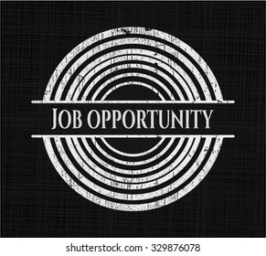 Job Opportunity chalk emblem