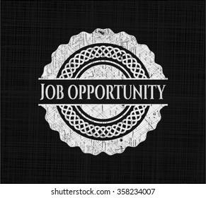 Job Opportunity chalk emblem