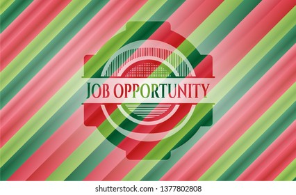 Job Opportunity christmas badge background.