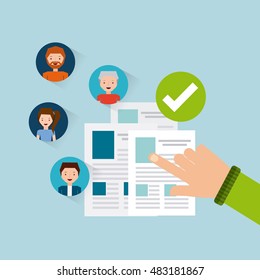 job opportunity flat icons vector illustration design