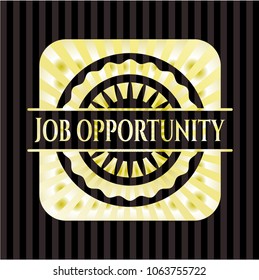Job Opportunity gold shiny badge