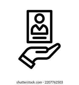 Job Opportunity Line Icon Illustration Vector Graphic 