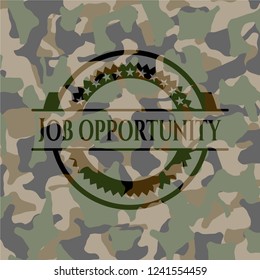 Job Opportunity on camo texture