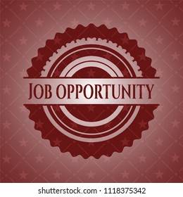 Job Opportunity realistic red emblem
