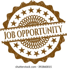 Job Opportunity rubber grunge texture seal