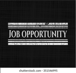Job Opportunity written with chalkboard texture
