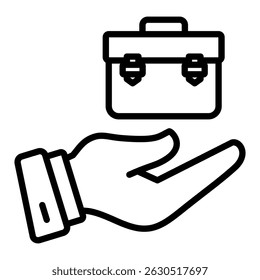 Job outline icon. Simple vector icon design in outline style. Editable vector format