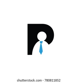 JOB  p FONT LOGO FLAT VECTOR TEMPLATE