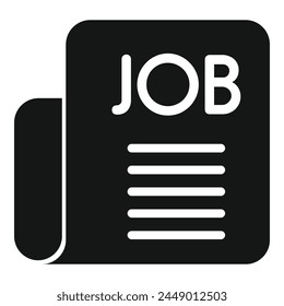 Job paper vacancy icon simple vector. Resume expert. Top career quality