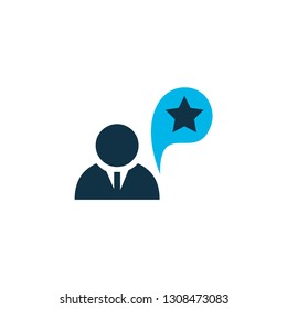 Job performance icon colored symbol. Premium quality isolated achievement element in trendy style.