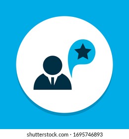 Job performance icon colored symbol. Premium quality isolated achievement element in trendy style.