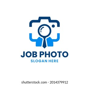 Job Photo Logo Template Design. Creative camera photography vector illustration