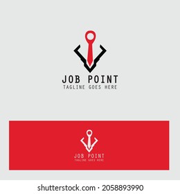 Job point logo design template. Vector illustration