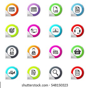 Job pointer on the color icons for your design