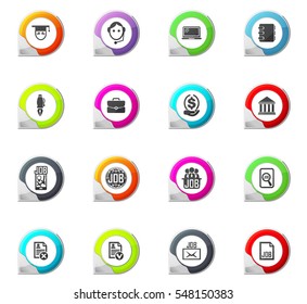 Job pointer on the color icons for your design