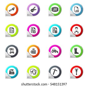 Job pointer on the color icons for your design