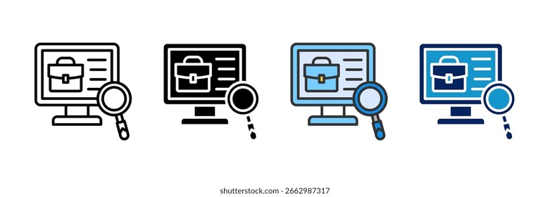 Job Portal Icon Set Multiple Style Collection