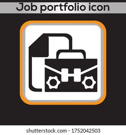 Icono de la cartera de trabajos. gráficos vectoriales