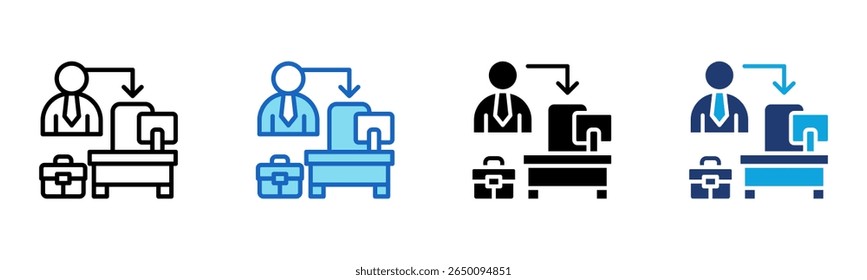 Jobpositionssymbol Multi-Style-Vektorgrafik